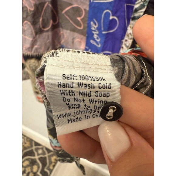 Johnny Was Zippy Julia Button Up Silk Shirt Women's Sz 1xl - Picture 8 of 8